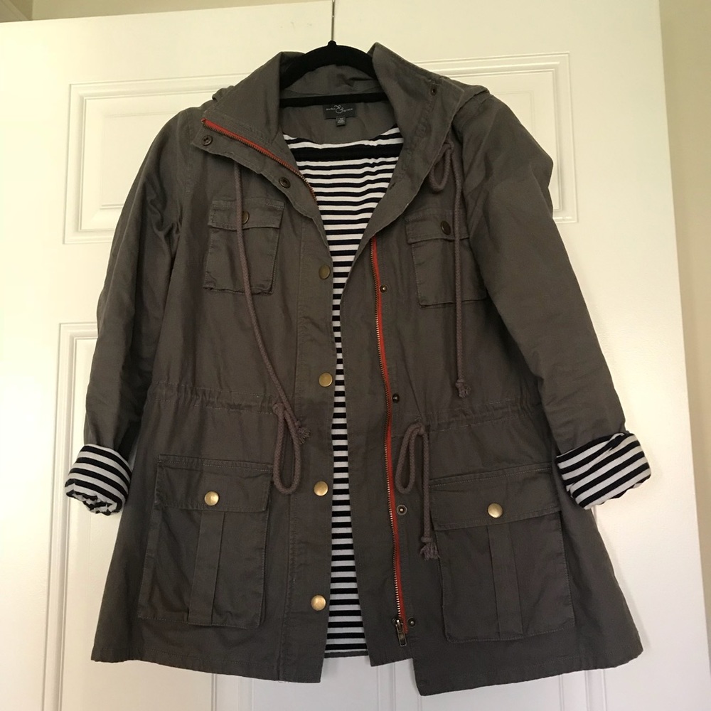 Market & Spruce Utility Jacket with Hood